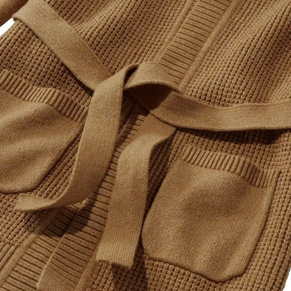 L.l.bean • All-Day Waffle Sweater, Hooded Wrap Cardigan - Picture 4 of 16
